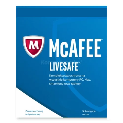 McAfee LiveSafe | Bez limitu stanowisk | 12 Miesięcy