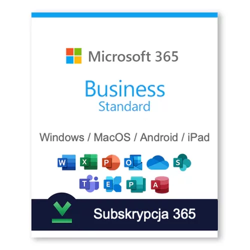 Microsoft 365 Business Standard | 5 Stanowisk | 12 Miesięcy | NOWA LICENCJA | Licencja BOX