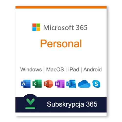 Microsoft 365 Personal | 5 Stanowisk | 12 Miesięcy | NOWA LICENCJA | Licencja BOX
